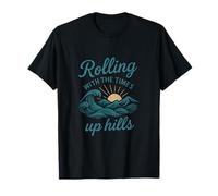 Rolling with the Times Up Hills Outdoor Wave Art T-Shirt