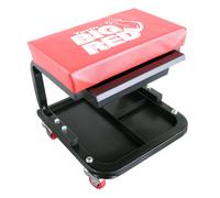 Rolling Workshop Seat Big Red Mechanic Stool with Drawer & Ball Bearing Whee