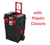 Rolling Workshop Tool Box with Clamping Fasteners Modular Reinforced Wall Structure 45 x 36 x 64 cm (with Metal Closure)