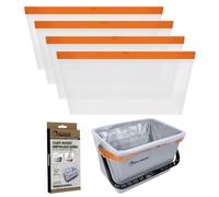 ROLLINGDOG 12 Inch Paint Bucket Liners - 5 Pack for Bucket Drawstring Closure Easy Cleanup Heavy Duty LDPE Material