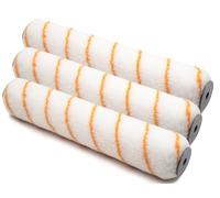 ROLLINGDOG 12" Paint Roller Sleeve - 1/2"(12mm) Medium Pile, Suitable for Lightly Textured Walls, Old Interior Walls, Light Cement Surfaces (Pack of 3,Polyester)