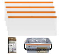 ROLLINGDOG 18 Inch Paint Bucket Disposable Liners - 5 Pack Drawstring Closure Easy Cleanup Heavy Duty LDPE Material