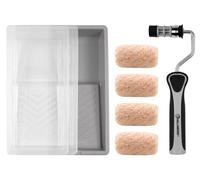 ROLLINGDOG 2 Inch Mini Roller Set - Microfiber Mini Roller,Small Paint Roller Tray with Liners