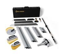 ROLLINGDOG 36PC Drywall Skimming and Sanding Set - Wall Surface Prep Set with Pole Sanders, Wallpaper Scrapers, Putty Knives, Sandpaper, Extension Pole and Case