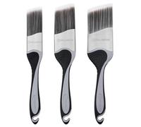ROLLINGDOG 3PC Oval Ferrule Design Cutting in Paint Brush Set - Professional Angled Edging Paint Brush for Window Frame, Trim, Corner, Skirting Boards, Ceiling (1.5",2",2.5")