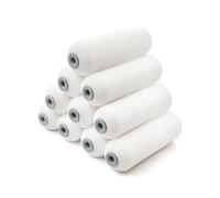 ROLLINGDOG 4 Inch Mini Gloss Roller Covers - Foam Roller Cover High Density Gloss Coatings on Smooth Surfaces(Pack of 10)