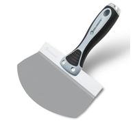 ROLLINGDOG 6.5" Bucket Trowel for Plaster and Drywall, Stainless Steel | Curved scoop, Rubber grip handle, Angled handle, For drywall, plaster, paint, mortar and putty