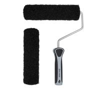 ROLLINGDOG 9 Inch Drywall Skimming Roller Set - Includes 8mm Frame & 2X 230mm Compound Covers - 16mm High-Nap Nylon Plastering Kit with Soft-Grip Handle