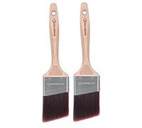 ROLLINGDOG Angled Paint Brushes for Wall - 2.5 Inch Trim Cutting in Paint Brush for Precise Detail Trimming and Touch Ups (Pack of 2)