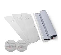 ROLLINGDOG Drywall Skimming Blade, 18 Inch/45cm Plastering & Smoothing Spatula for Speed Skim, 2pcs 0.5mm + 2pcs 0.3mm Stainless Steel Blades, Ergonomic Handle for Professional Wall Finishing