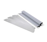 ROLLINGDOG Drywall Skimming Blade Set, 24 Inch/60cm Plastering Spatula for Speed Skim, 2pcs 0.5mm + 2pcs 0.3mm Stainless Steel Blades, Smoothing Spatula Tool for Large Working Area