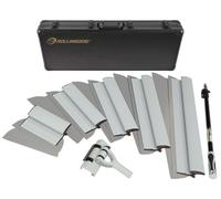 ROLLINGDOG Drywall Skimming Blades Set 13 PC - Skimming Spatula with Extension Pole and Transport Case,5 Extra Skimming Blades