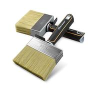 ROLLINGDOG Fence Block Paint Brush Set 4" 2 Pcs with Rubber Handle for Wall,Ceiling, Deck, Fence, Outdoor Painting, Shed