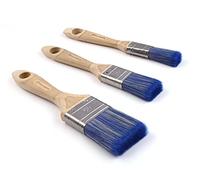 ROLLINGDOG Flat Paint Brush Set, Blue, 20mm, 30mm and 50mm, 3 Pack
