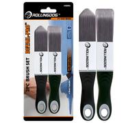 ROLLINGDOG Gloss Paint Brush Edger 2PC - Four Sided Square and Three Sided Triangle Paint Brush for Cutting in,Skirting Board