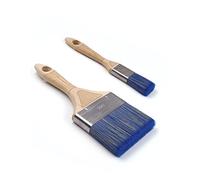 ROLLINGDOG Large Paint Brush-Paint Brush Set with Ergonomic Wood Handle, Large and Small Soft Flat Brushes for Painting Wall, Ceiling, Fence, Furniture and Decoration(Pack of 2,1 Inch and 4 Inches)