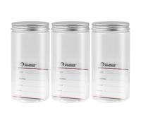 ROLLINGDOG Leakproof Paint Storage Containers, 3PCS Paint Kettle with Lid, Clear Plastic Paint Pot, Transparent Paint Bucket for DIY Projects,0.11 Gallon/500ml