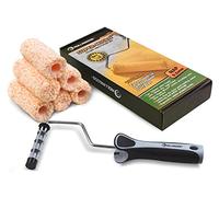 ROLLINGDOG Paint Roller Set - 4 inch Paint Roller,Microfiber Roller,Mini Rollers for Painting,Microfiber Paint Roller,Compatible with Tapered Fit Extension Pole,Pack of 7