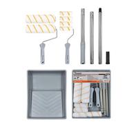 Rollingdog Paint Roller Set - 9 Inch Painting Rollers And Trays Sets, For With Extension Pole, Pack Of 10