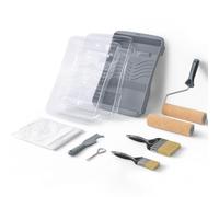 ROLLINGDOG Paint Roller Set - 9" Paint Roller Set,11 PC Paint Tool Set with Paint Roller Tray with Liner, Paint Brush, Microfiber Roller Cover, Dust Sheet