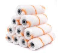 ROLLINGDOG Small Paint Roller Cover,Polyester Paint Roller Cover,4 inch Paint Roller Cover for for Semi Smooth to Semi Rough Surfaces,Pack of 10