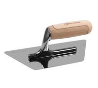ROLLINGDOG Trapezoid Shape Plastering Trowel - Venetian Trowel Plastering Tools with Beech-Handle Stainless Steel 240mm x 130mm x 100mm(9.45" x 5.12" x 3.94")