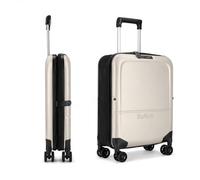 Rollink Flex Light Foldable Carry-On Luggage 21” - UltraSlim HardShell Suitcase, 360° Spinner Wheels, TSA Lock, Lightweight Airline Approved, Scratch & Water Resistant, Warm Grey, Modern Minimalist