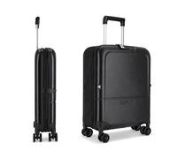 Rollink Flex Light Foldable Carry-On Luggage 21” - UltraSlim HardShell Suitcase, 360° Spinner Wheels, TSA Lock, Lightweight Airline Approved, Scratch & Water Resistant, Black, Modern Minimalist