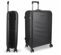 Rollink Flex Mono Suitcase, 4 Wheels, Folding, Storage, Lightweight, Black, Large Checked, Modern Minimalist Clean Design