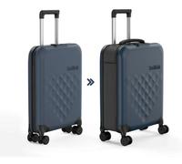 Rollink Flex Spinner 360 Fully Collapsible 26In Suitcase, 4 Wheels Fold Flat Hold Luggage (Atlantic Blue)
