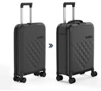 Rollink Flex Spinner 360 Fully Collapsible 26In Suitcase, 4 Wheels Fold Flat Hold Luggage (Black)