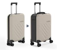 Rollink Flex Spinner 360 Fully Collapsible 26In Suitcase, 4 Wheels Fold Flat Hold Luggage (Warm Gray)