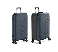 Rollink Flex Spinner 360 Fully Collapsible Suitcase - Hardshell, Silent Double Spinner 4 Wheels Fold Flat Hold Luggage - Scratch, Water & Impact Resistant (Atlantic Blue, Checked-Medium 26-Inch)