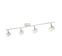 rollo 4 light ceiling split bar in white and chrome