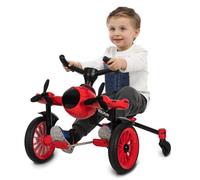 Rollplay Flex Pedal Drifter Folding Pedal Vehicle for Children from 1.5 Years +, For up to 35 kg, Red and Black Aeroplane Ride On Toy