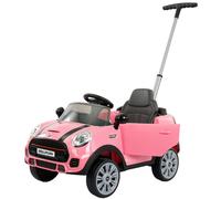 Rollplay Mini Cooper Play Push Car 2 in 1 Ride On - Pink