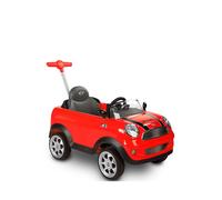 Mini Cooper Play Push Car with Parental Handle - Red, none