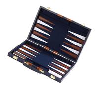 Rolls Up PU Leather Backgammon Game Mat Backgammon Board and Chess Set for Outdoors Travel Camping Family Game Parties Mat