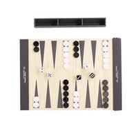 Rolls Up PU Leather Backgammon Game Mat Backgammon Board and Chess Set for Outdoors Travel Camping Family Game Parties Board and Chess Set