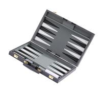 Rolls Up PU Leather Backgammon Game Mat Backgammon Board and Chess Set for Outdoors Travel Camping Family Game Parties Mat