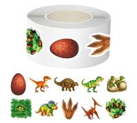 Rolls With Stickers | Self Adhesive Dinosaur Decal | Self Adhesive Cute Animal Labels Stickers - for Bread Bags Boxes Phone Cases Walls Labels Diaries Bottles Suitcases
