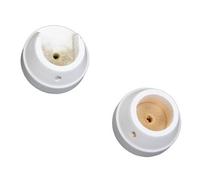 Rolls Woodline 35mm Wooden Recess Brackets, White, 2 Pack