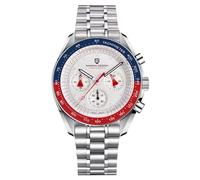 RollsTimi Pagani Design 1701 Mens Quartz Watch Casual Stainless Steel Dial 40mm Analog Automatic Watch 100M Water Resistant Chronograph Mirror Watch with Sapphire, Red, blue and white 1701, ...