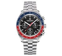 RollsTimi Pagani Design 1701 Mens Quartz Watch Casual Stainless Steel Dial 40mm Analog Automatic Watch 100M Water Resistant Chronograph Mirror Watch with Sapphire, Red Blue Black 1701, ...