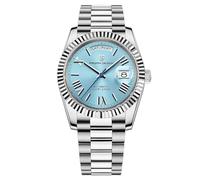 RollsTimi Pagani Design Men's Watch DD40 PD-1783 Luxury Men's Automatic Rose Gold NH36A Movement 10Bar Sapphire Crystal Date Display, Sky Blue-A