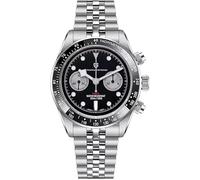 RollsTimi Pagani Design PD1718 Men's Chronograph Watch VK64 Meca Quartz Movement, Sapphire Crystal, 100M Waterproof, Stainless Steel Panda Dial Sports Watch., Black-2