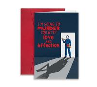 RollupJoy Horror Michael Myers Valentines Day Card for Husband Wife, Movie Killer Anniversary Birthday Card Gifts for Girlfriend Boyfriend, I'M Going to Murder You with Love and Affection