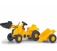Rolly Toys CAT Ride On Tractor Frontloader with Trailer, Yellow