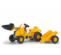 Rolly Toys CAT Ride On Tractor Frontloader with Trailer, Yellow