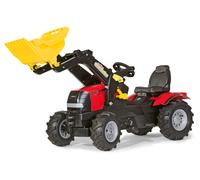Rolly Toys Ride On Case Puma CVX 240 Tractor with Frontloader and Pneumatic Tyres, red